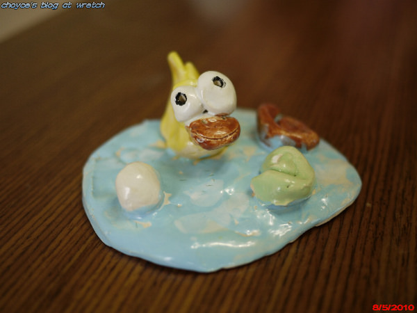 子喬的陶土作品-小鴨跟小魚