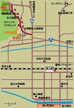 高山市内マップ